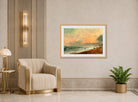 John Constable Print, Hove Beach (1824-1828) displayed in an Art Deco interior