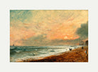 John Constable Print, Hove Beach (1824-1828) with an off-white border for rolled canvas
