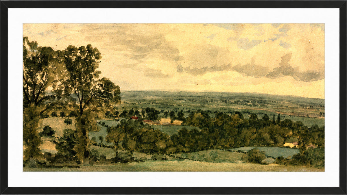 John Constable Print, Landscape (c in a black frame