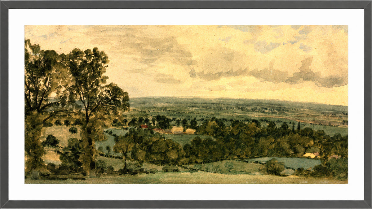 John Constable Print, Landscape (c in a dark grey frame