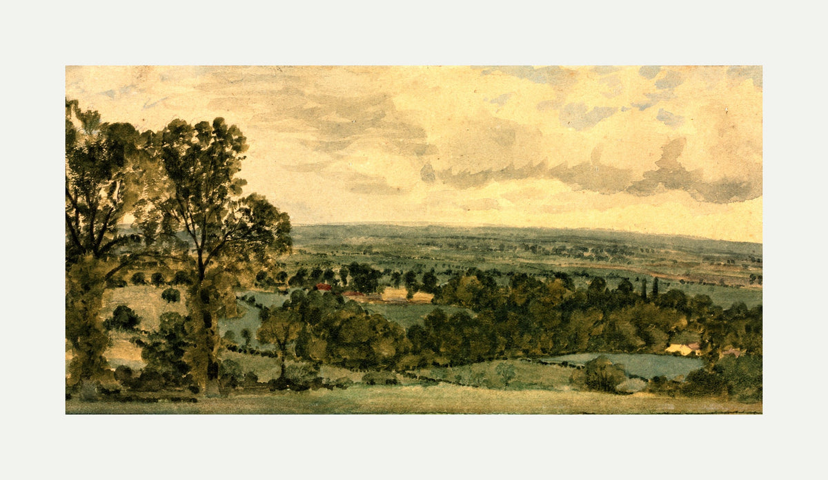 John Constable Print, Landscape (c with an off-white border for rolled canvas