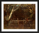 John Constable Print, Landscape (The Lock) (1820-25) in a black frame