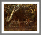 John Constable Print, Landscape (The Lock) (1820-25) in a light grey frame
