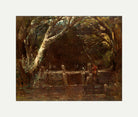 John Constable Print, Landscape (The Lock) (1820-25) with an off-white border for rolled canvas
