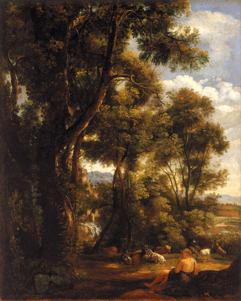 John Constable Print, Landscape with goatherd and goats (1823) as an unframed print