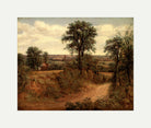 John Constable Print, Lane near Dedham (1802) with an off-white border for rolled canvas