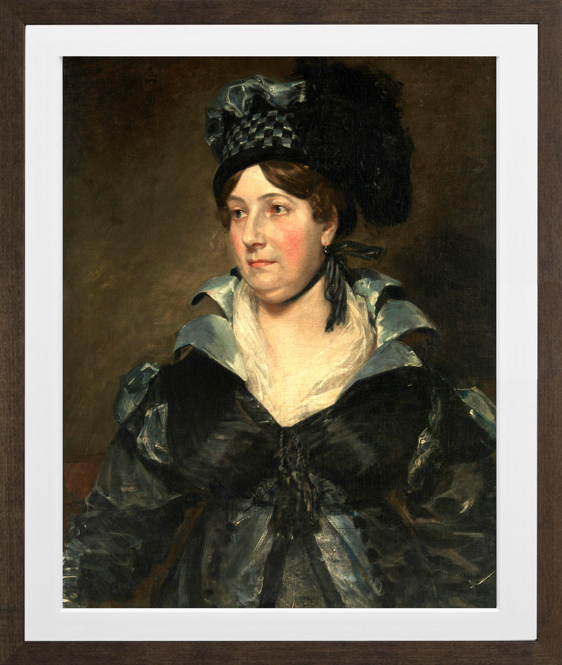 John Constable Print, Mrs. James Pulham Sr. (Frances Amys, ca in a brown frame
