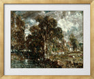 John Constable Print, On the River Stour in a gold frame