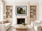 John Constable Print, On the River Stour displayed in a Scandinavian living room