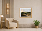 John Constable Print, Osmington Village (1816-1817) displayed in an Art Deco interior