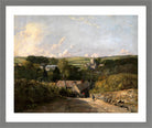 John Constable Print, Osmington Village (1816-1817) in a light grey frame