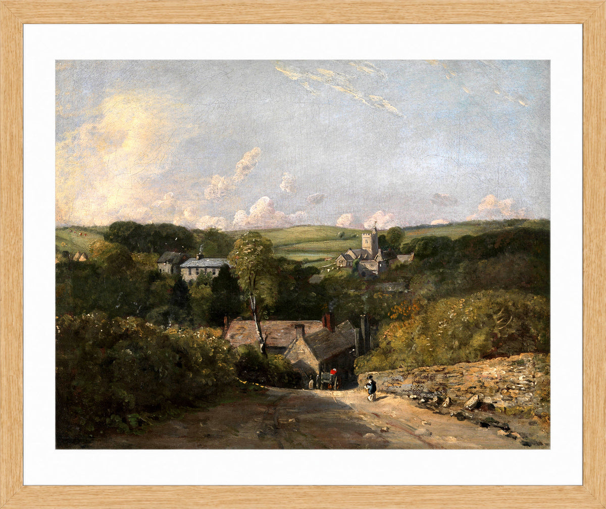 John Constable Print, Osmington Village (1816-1817) in an oak frame