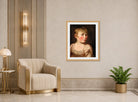 John Constable Print, Portrait of Eliza Lewis displayed in an Art Deco interior