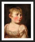 John Constable Print, Portrait of Eliza Lewis in a black frame
