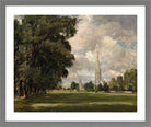 John Constable Print, Salisbury Cathedral from Lower Marsh Close (1820) in a light grey frame