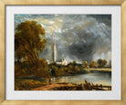 John Constable Print, Salisbury Cathedral From The Meadows in a gold frame