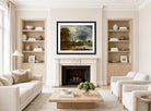 John Constable Print, Salisbury Cathedral From The Meadows displayed in a Scandinavian living room