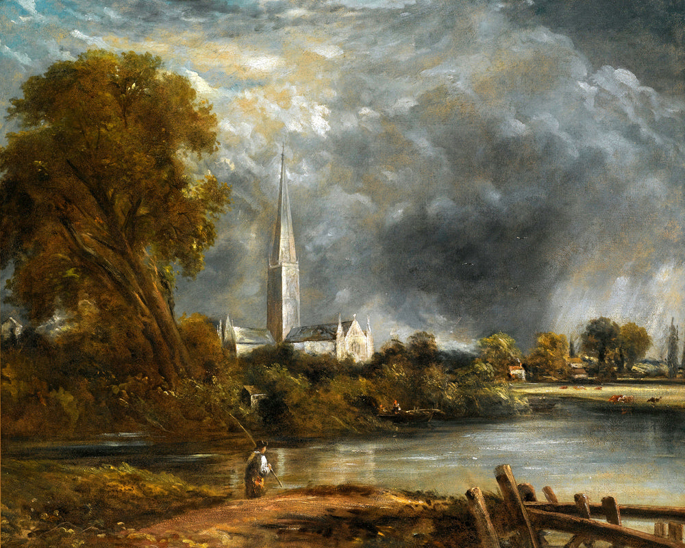 John Constable Print, Salisbury Cathedral From The Meadows as an unframed print