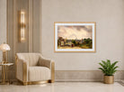 John Constable Print, Sir Richard Steele’s Cottage, Hampstead (1831-1832) displayed in an Art Deco interior