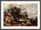 John Constable Print, Sketch for ‘The Haywain’ (ca in a dark grey frame