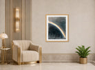 John Constable Print, Sky Study with Rainbow (1827) displayed in an Art Deco interior