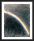 John Constable Print, Sky Study with Rainbow (1827) in a black frame