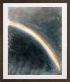 John Constable Print, Sky Study with Rainbow (1827) in a brown frame