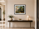 John Constable Print, Stoke-by-Nayland (ca displayed above a console table