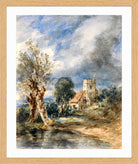 John Constable Print, Stoke Poges Church (1834) in an oak frame