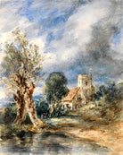 John Constable Print, Stoke Poges Church (1834) as an unframed print