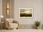 John Constable Print, Stonehenge at Sunset displayed in an Art Deco interior