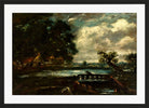 John Constable Print, Study for ‘The Leaping Horse’ in a black frame