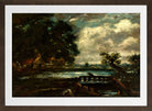 John Constable Print, Study for ‘The Leaping Horse’ in a brown frame