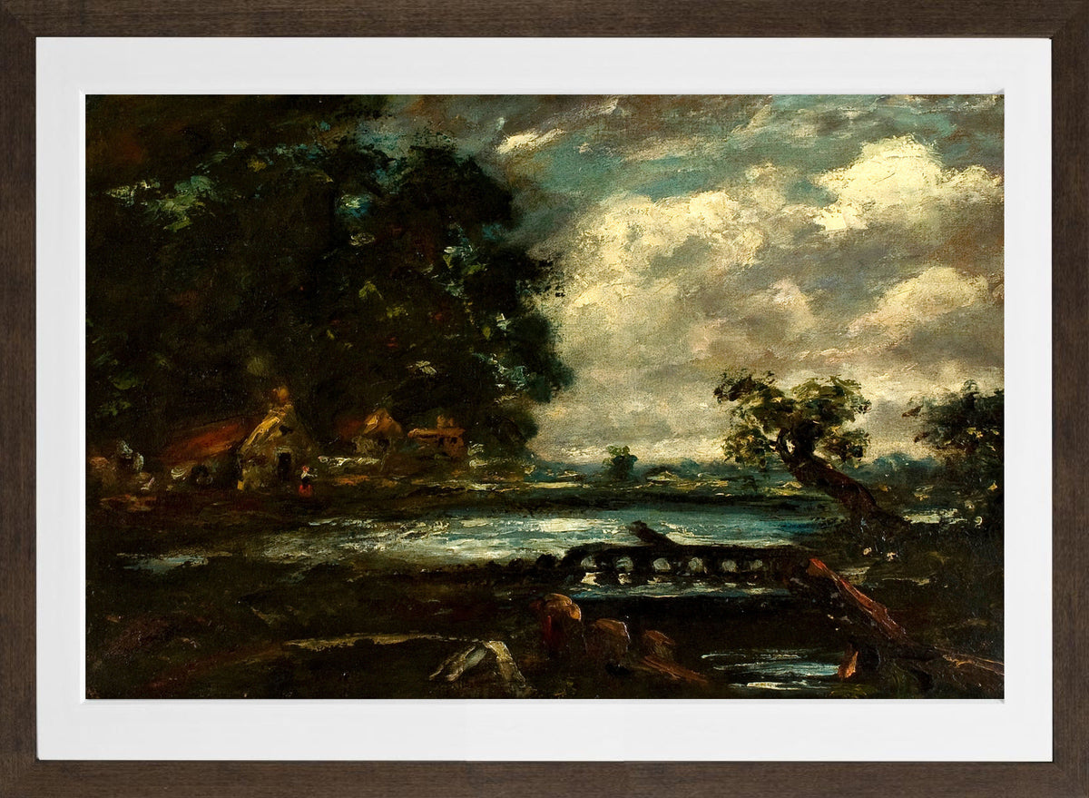 John Constable Print, Study for ‘The Leaping Horse’ in a brown frame