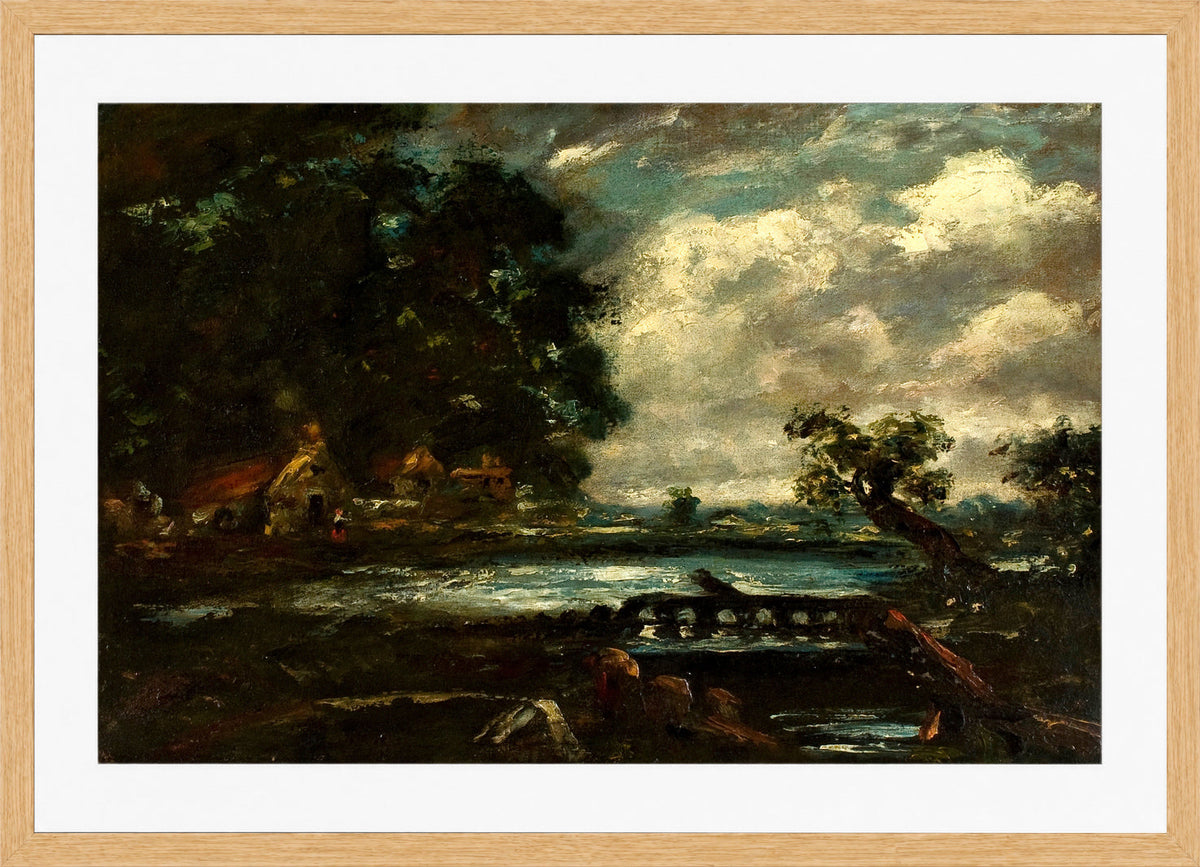 John Constable Print, Study for ‘The Leaping Horse’ in an oak frame