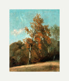 John Constable Print, Study of an Ash Tree (1801-1803) with an off-white border for rolled canvas
