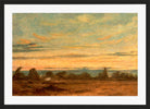 John Constable Print, Summer, Evening Landscape in a black frame