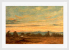 John Constable Print, Summer, Evening Landscape in a white frame
