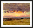 John Constable Print, Summer Evening With Storm Clouds in a black frame