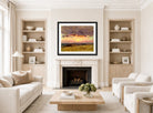 John Constable Print, Summer Evening With Storm Clouds displayed in a Scandinavian living room