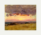 John Constable Print, Summer Evening With Storm Clouds with an off-white border for rolled canvas