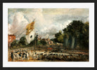 John Constable Print, The Celebration in East Bergholt of the Peace of 1814 Concluded in Paris between France and the Allied Powers in a black frame