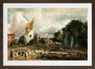 John Constable Print, The Celebration in East Bergholt of the Peace of 1814 Concluded in Paris between France and the Allied Powers in a brown frame