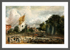 John Constable Print, The Celebration in East Bergholt of the Peace of 1814 Concluded in Paris between France and the Allied Powers in a dark grey frame