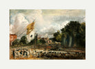 John Constable Print, The Celebration in East Bergholt of the Peace of 1814 Concluded in Paris between France and the Allied Powers with an off-white border for rolled canvas