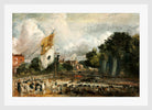John Constable Print, The Celebration in East Bergholt of the Peace of 1814 Concluded in Paris between France and the Allied Powers in a white frame