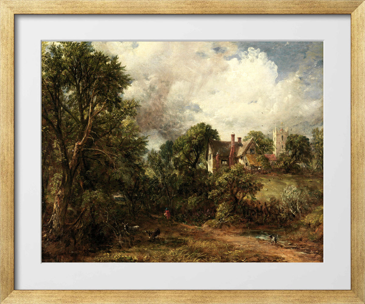 John Constable Print, The Glebe Farm (1827) in a gold frame