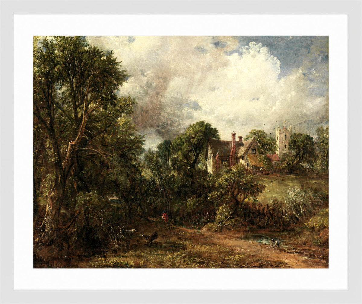 John Constable Print, The Glebe Farm (1827) in a white frame