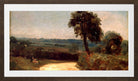 John Constable Print, The Lane from East Bergholt to Flatford (1812) in a brown frame