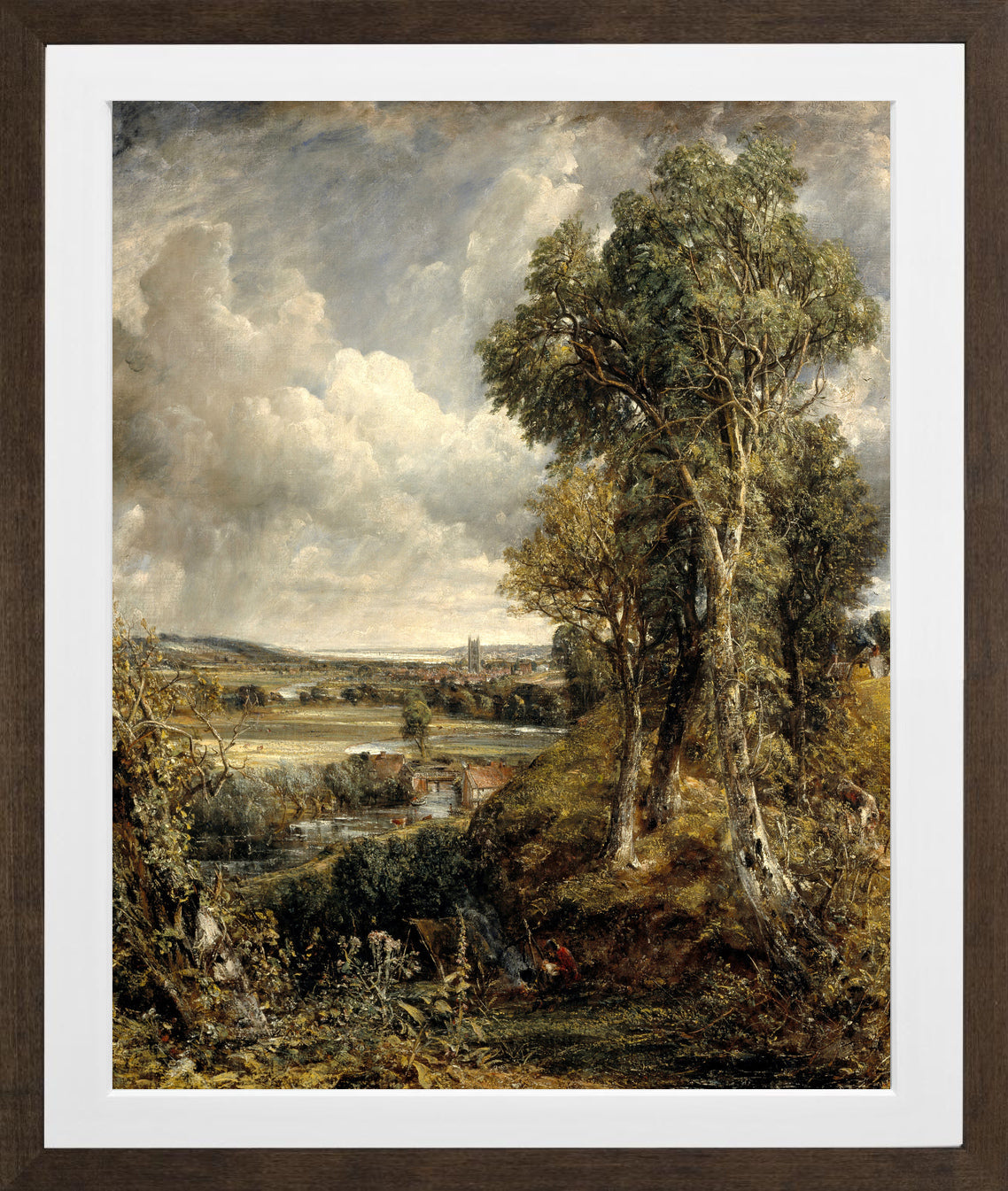 John Constable Print, The Vale of Dedham in a brown frame
